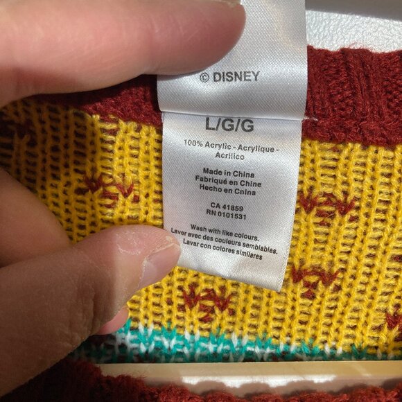 Disney Mickey Mouse Christmas Sweater, Size Large - Picture 4 of 5